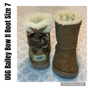 UGG Bailey Bow II Chestnut Boots Size 7